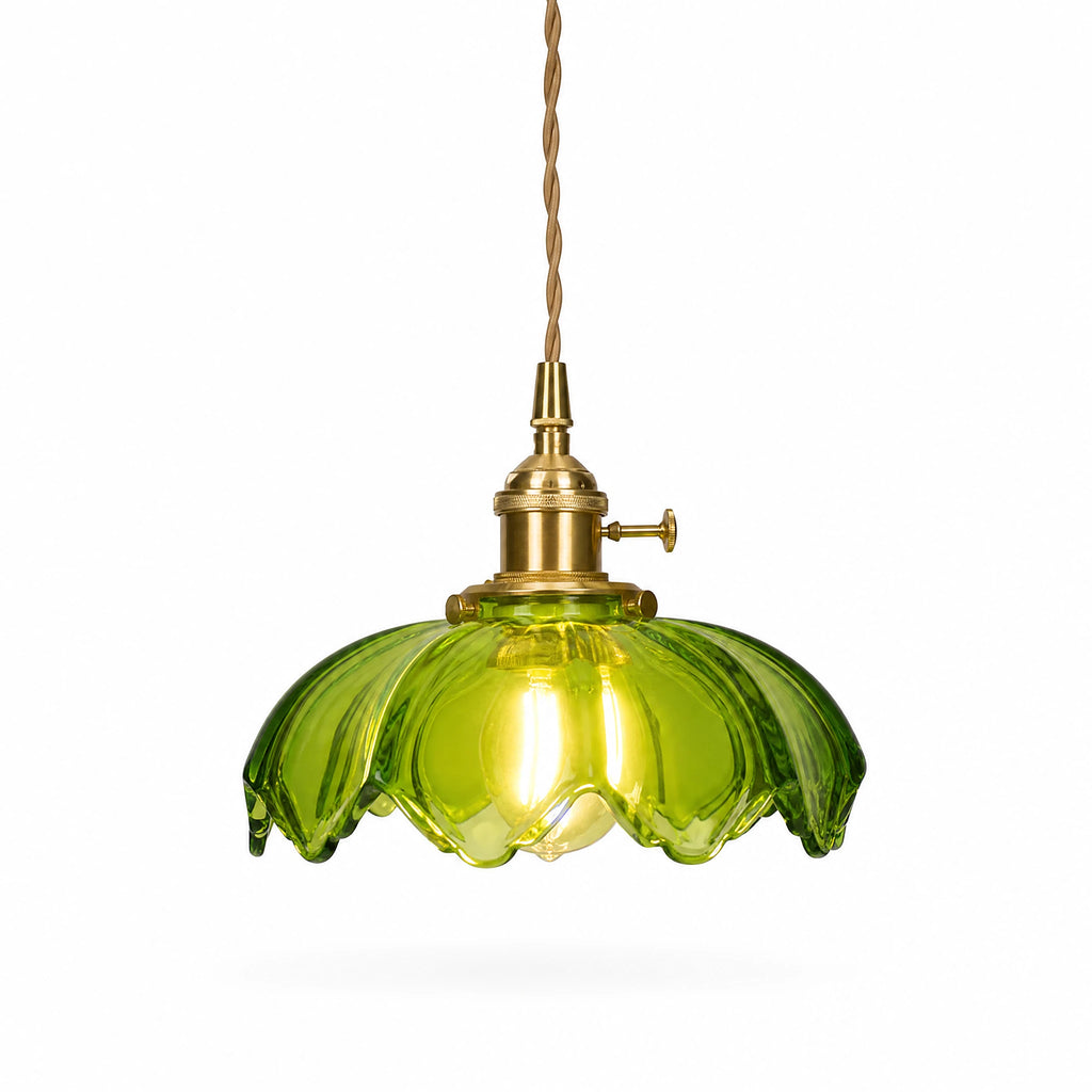Suspension en Verre Vintage à Motifs Texturés - image principale