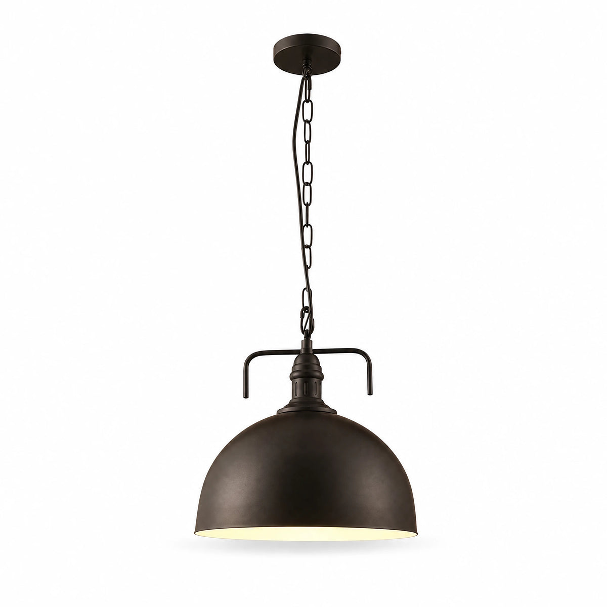 Suspension industrielle vintage en fer noir - image principale
