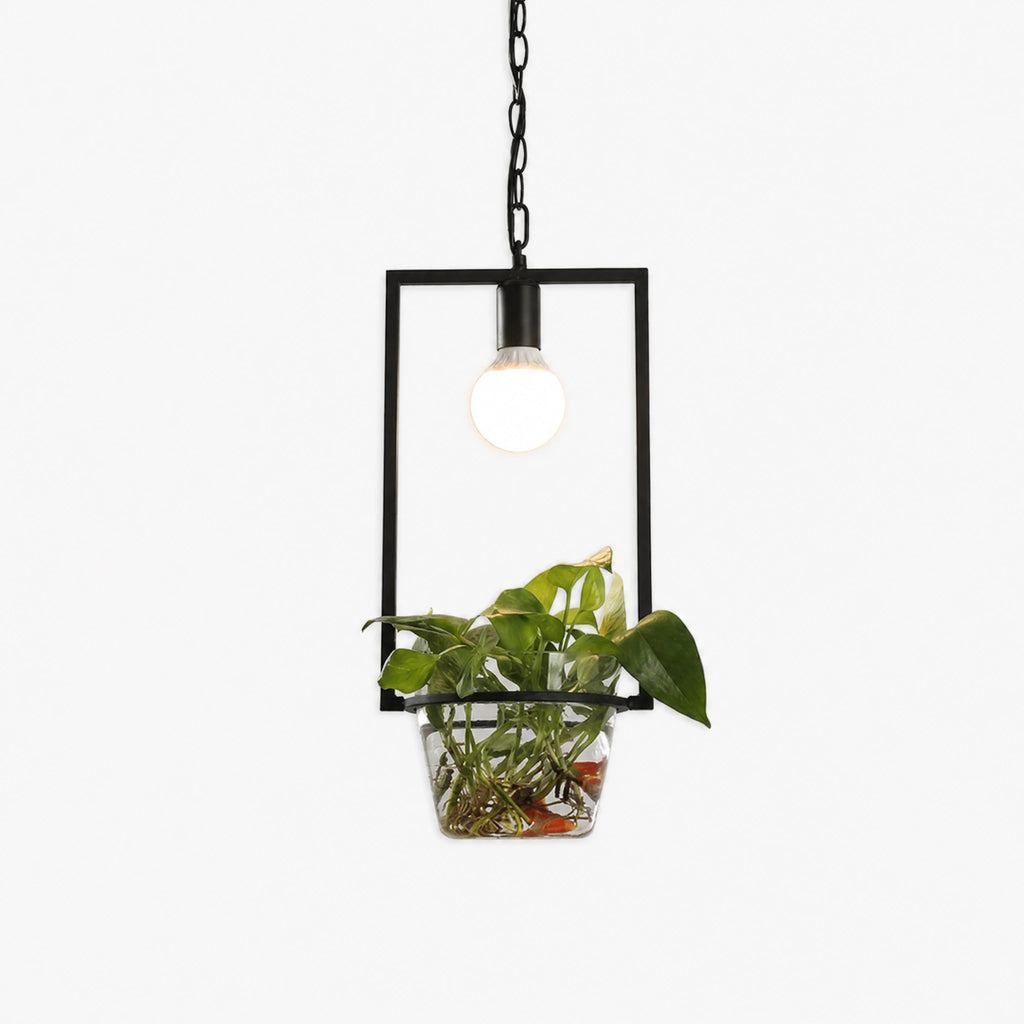 Suspension Luminaire Végétale avec Support Plante Vintage - image principale
