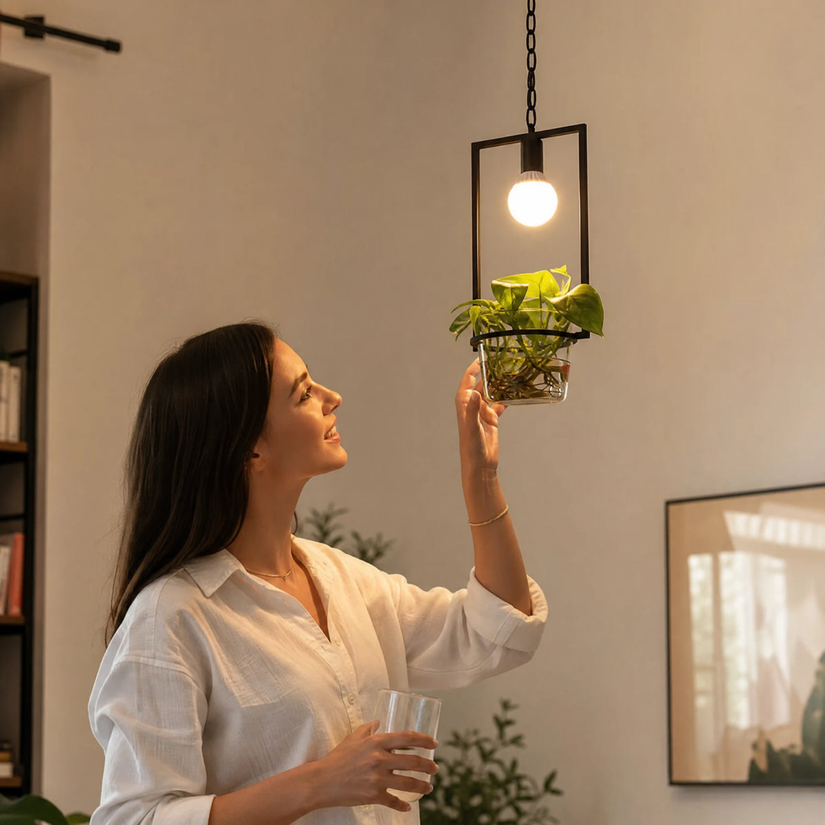 Suspension Luminaire Végétale avec Support Plante Vintage - Utilisation GLOBALE