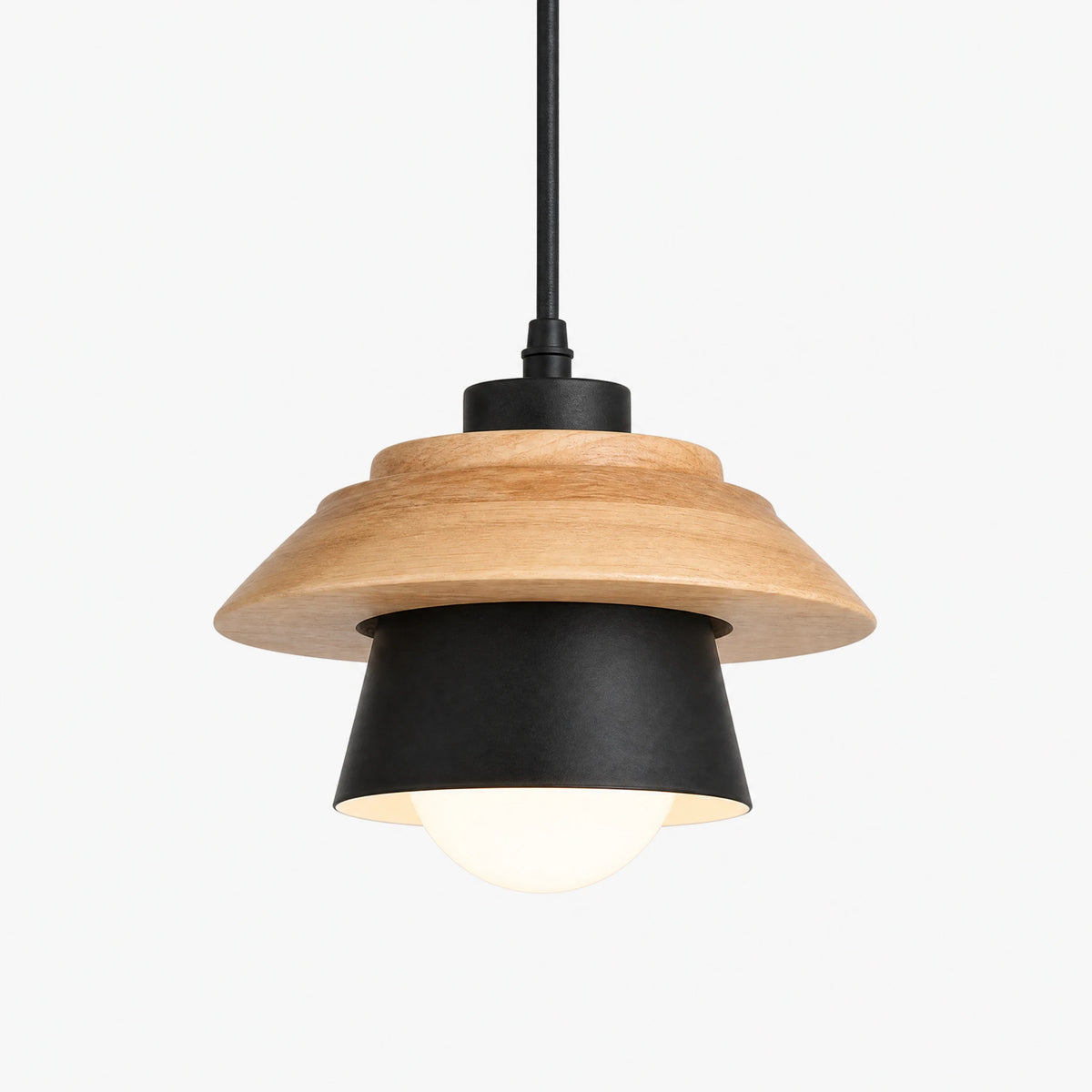 Suspension Scandinave Bois et Métal au Design Épuré - image principale