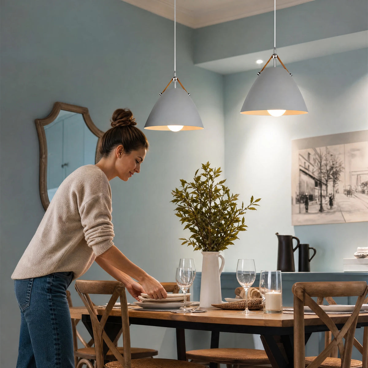 Suspension Scandinave Métal à Abat-Jour Aluminium - Utilisation GLOBALE