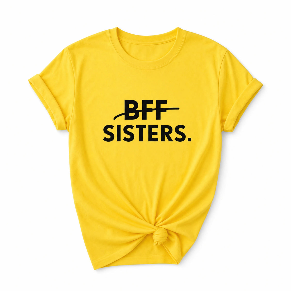 T-shirt Message Femme BFF Sisters en Coton - image principale