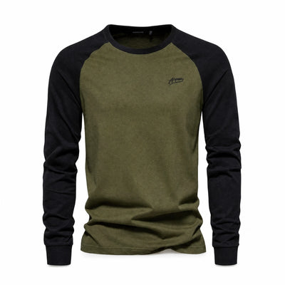 T-shirt raglan homme manches longues bicolore - image principale