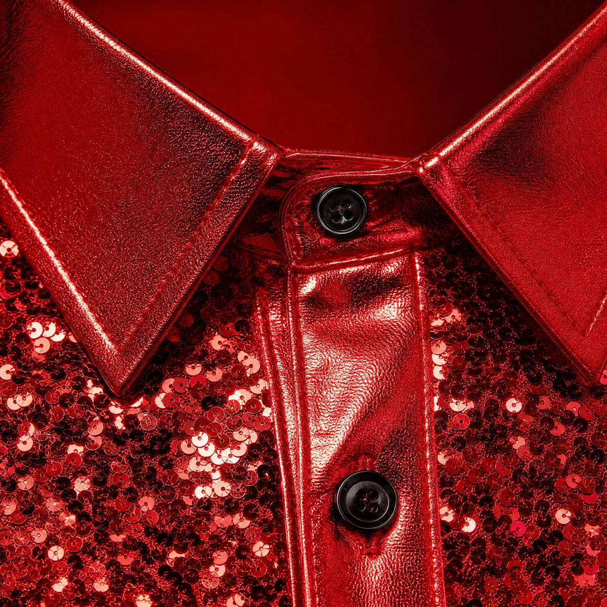 Tenue Année 80 Homme Brillante - close-up détail matière