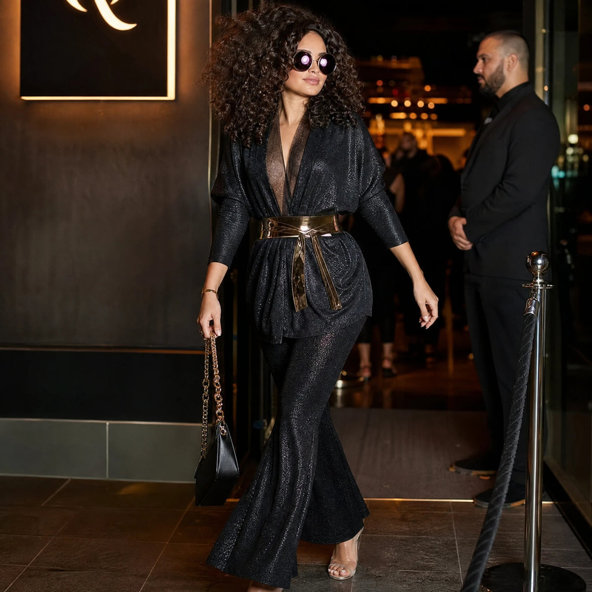 Tenue Disco Année 80 Femme Noire - Utilisation GLOBALE
