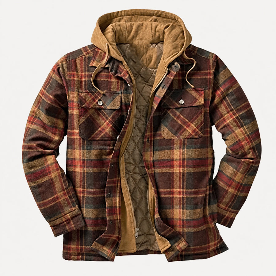 Veste à Carreaux Homme Vintage - Kaki / S … (7 tailles)