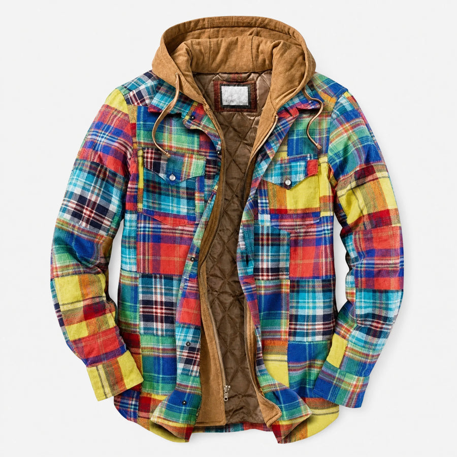 Veste à Carreaux Homme Vintage - Multicolore / S … (7 tailles)