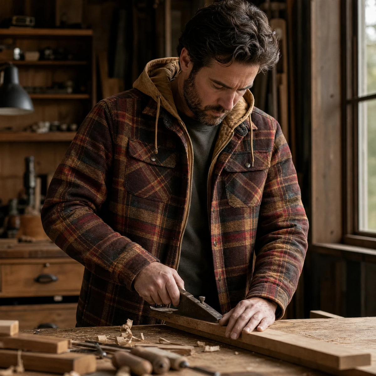 Veste à Carreaux Homme Vintage - Utilisation GLOBALE