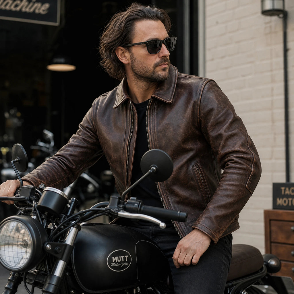 Veste Cuir Vintage Homme - Utilisation GLOBALE