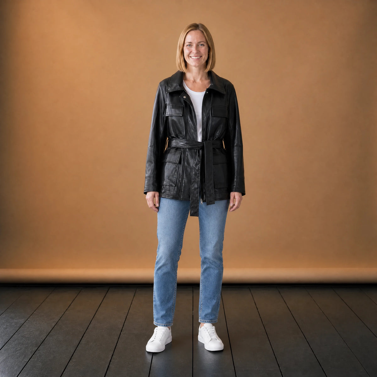 Veste en Cuir Oversize Vintage - VETEMENT Studio FEMME