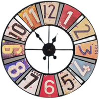 horloge-creative-couleur-vintage-ronde