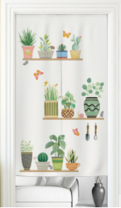 rideau-de-porte-en-tissu-domestique-retro