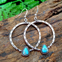 Boucles d'Oreilles Vintage Turquoises