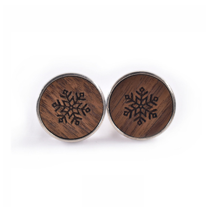 boutons-de-manchette-ronds-en-bois-vintage