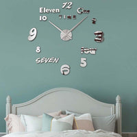 horloge-sticker-mural-creative-vintage