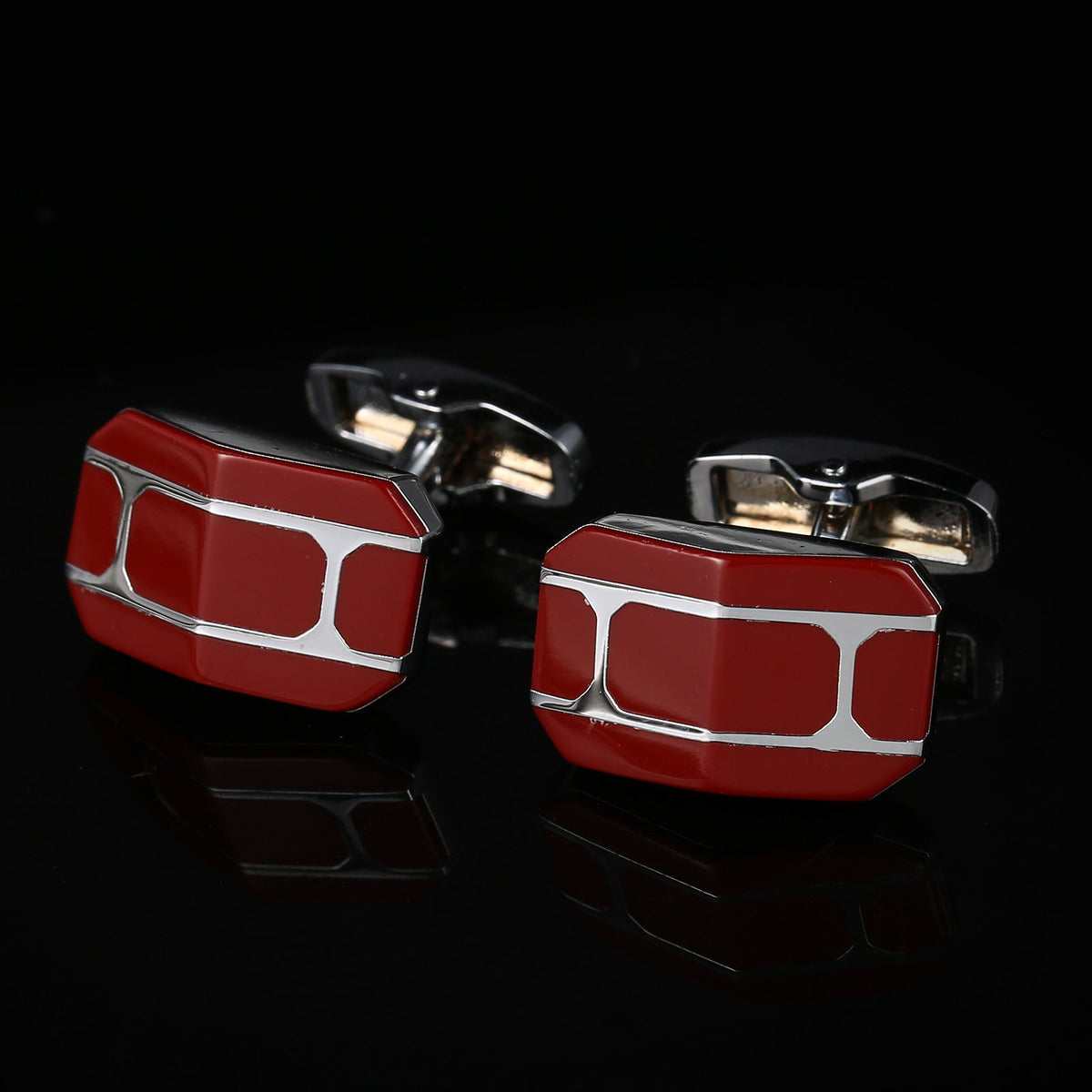 boutons-de-manchette-en-email-rouge-vintage