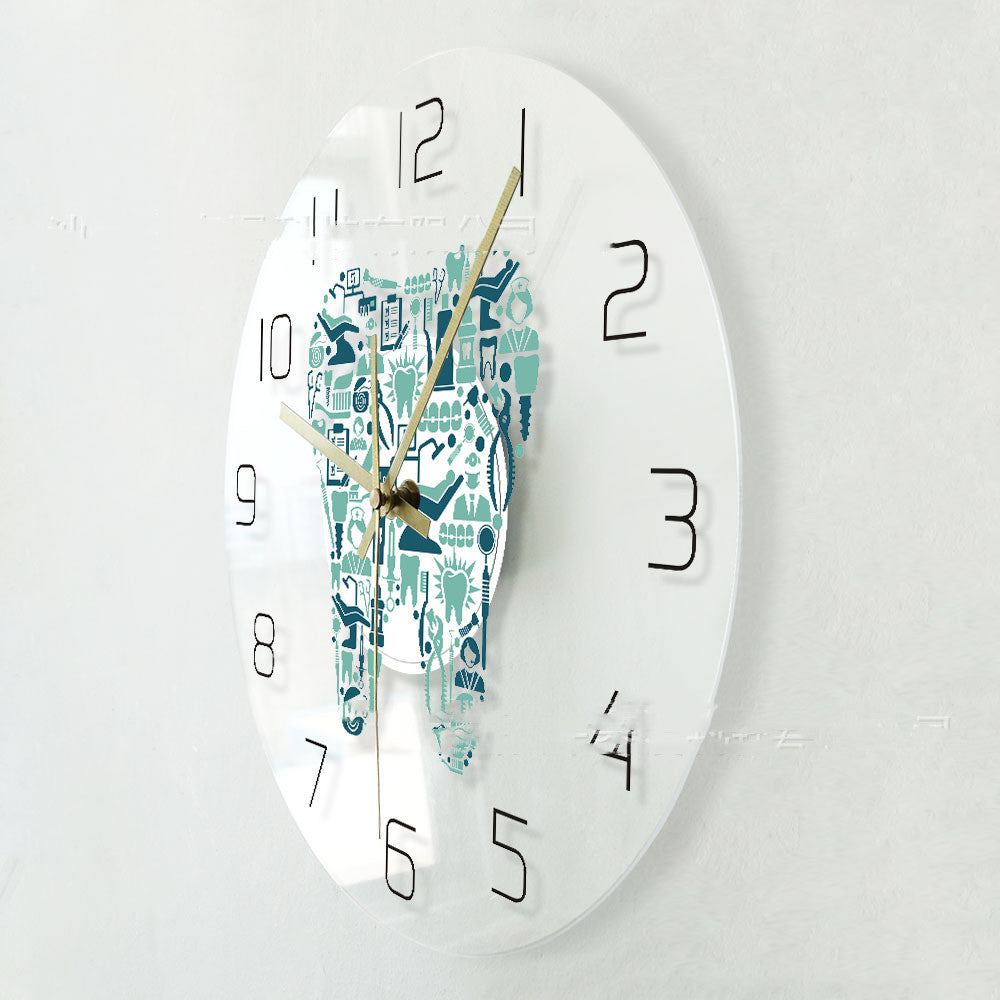 horloge-motif-soins-dentaires-vintage