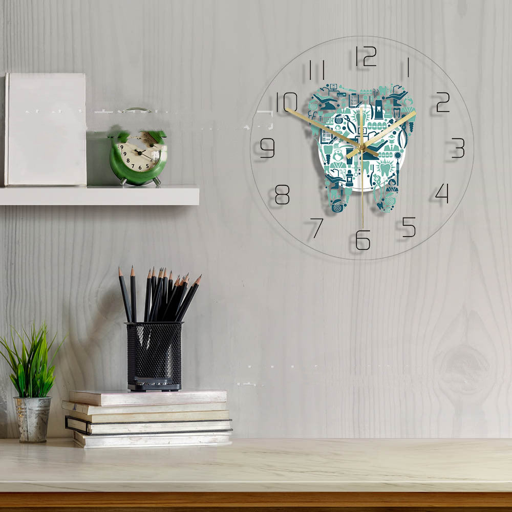 horloge-motif-soins-dentaires-vintage
