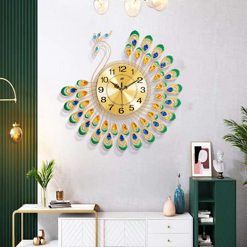 horloge-paon-salon-vintage