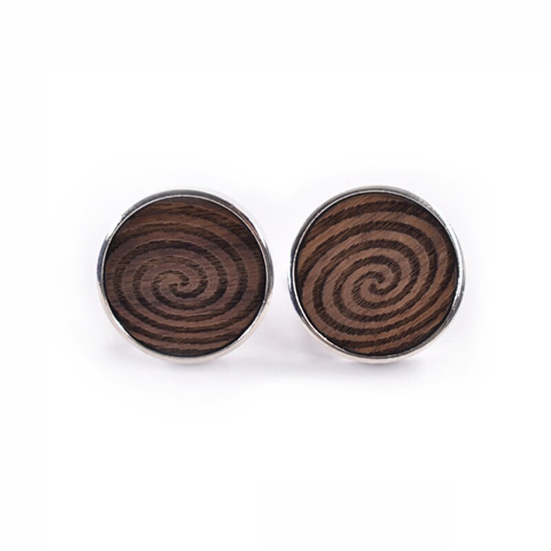 boutons-de-manchette-ronds-en-bois-vintage