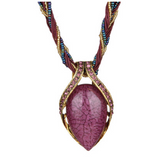 Vintage böhmische Opal-Kristall-Halskette