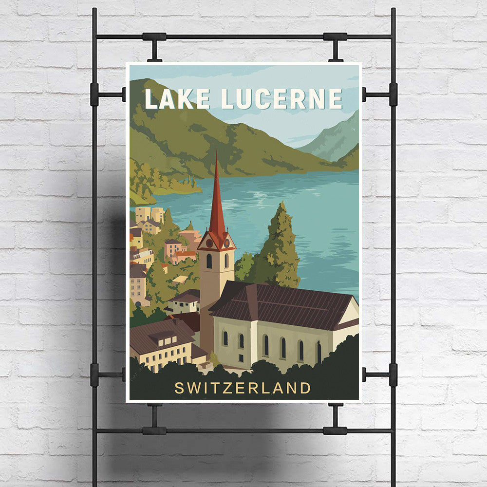 affiche-lac-des-quatre-cantons-vintage