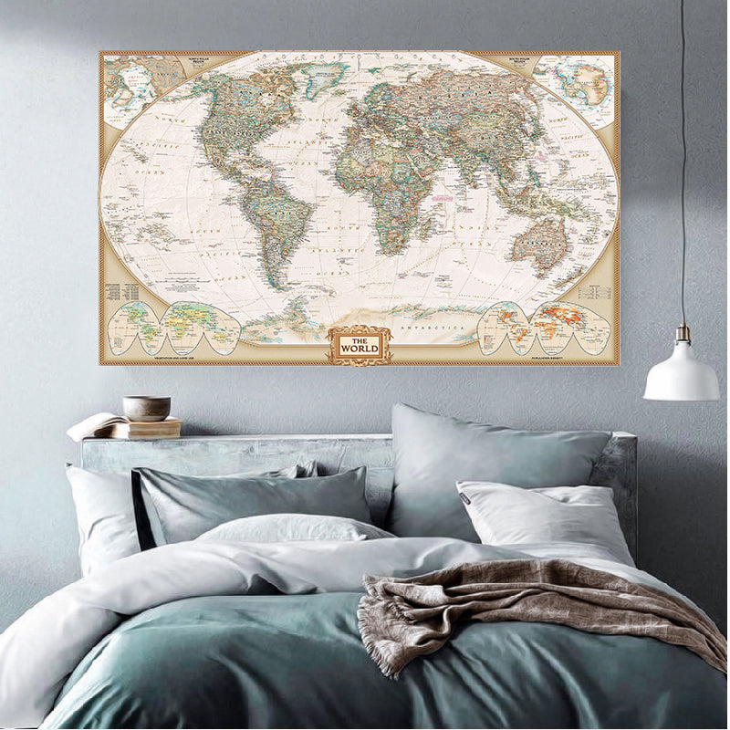 affiche-carte-du-monde-vintage