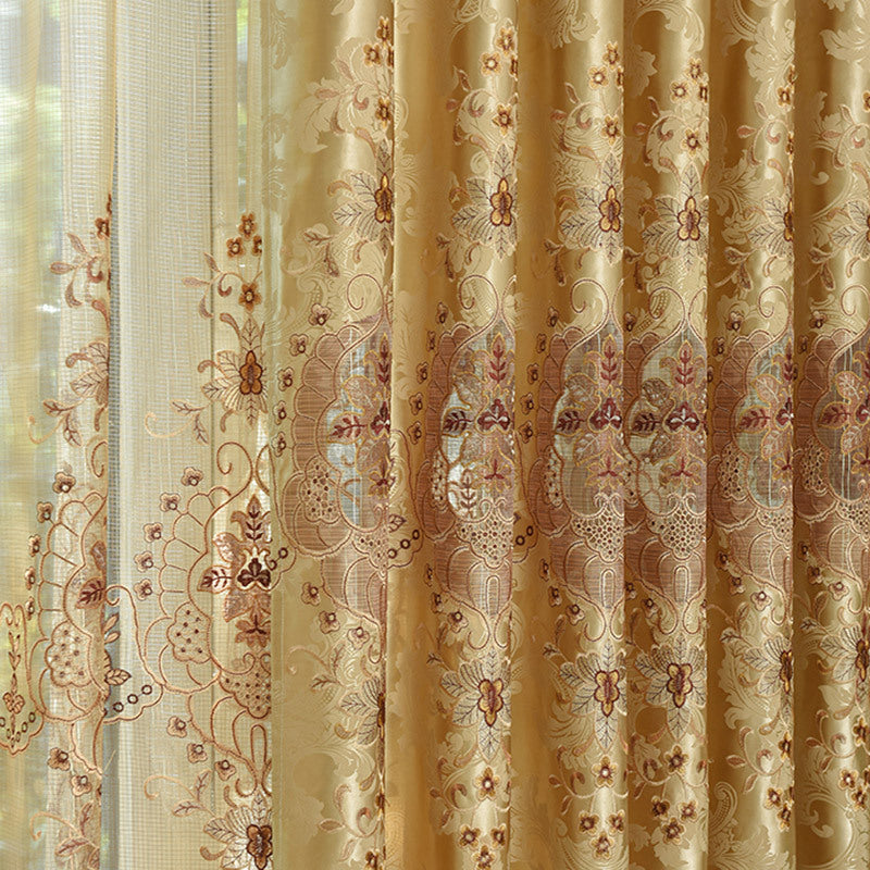 tissu-de-rideau-de-broderie-creux-vintage