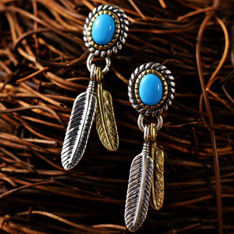 boucles-doreilles-plumes-indiennes-vintage