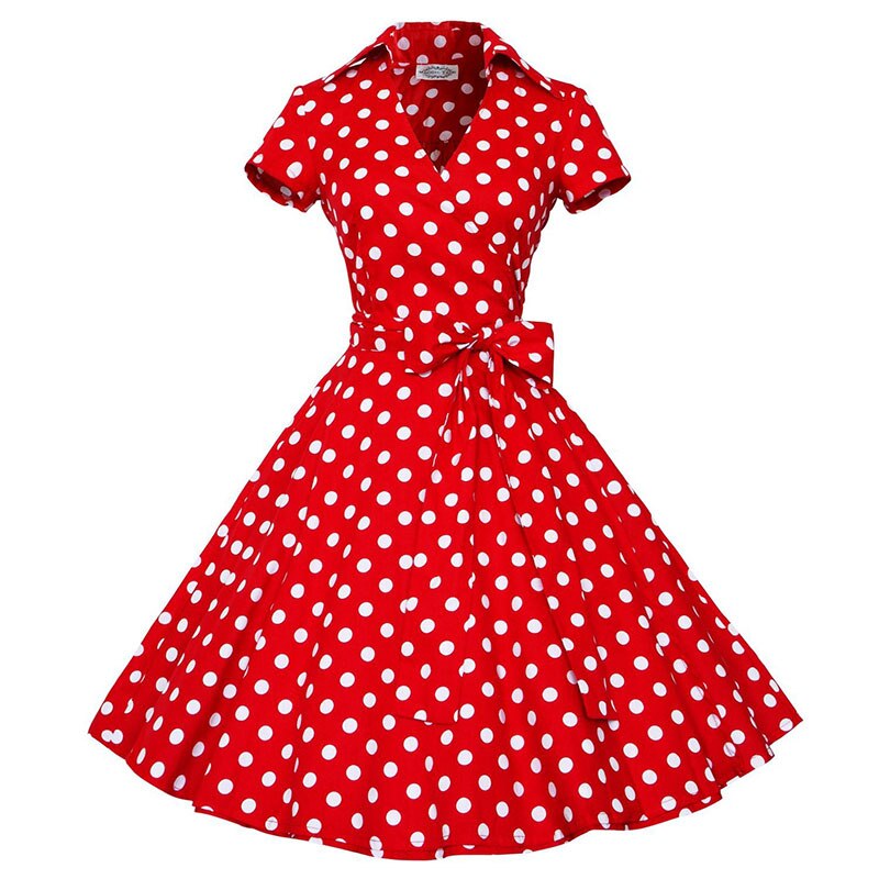 50-s-robe-polka-vintage-casual-dots-papaye