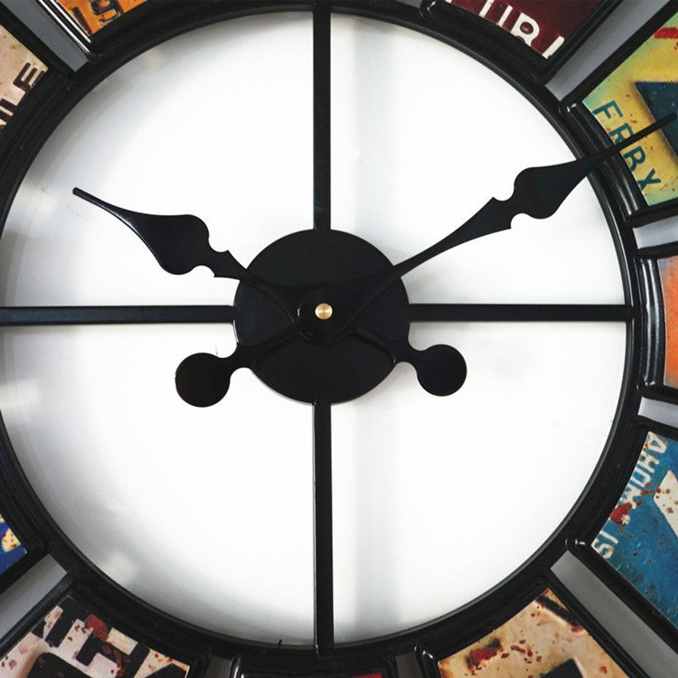 horloge-creative-couleur-vintage-ronde