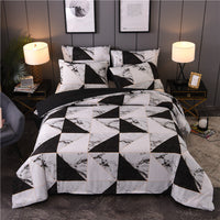 literie-de-housse-de-couette-noir-et-blanc-vintage