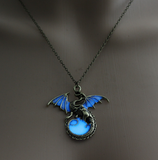 collier-dragon-volant-vintage-brillant