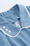 robe-bleue-annee-80-style-50s