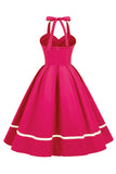 robe-pin-up-annee-80-en-col-v