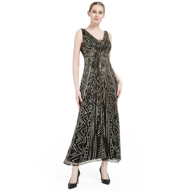 Charleston-Grande-Robe-Taille-Ecru