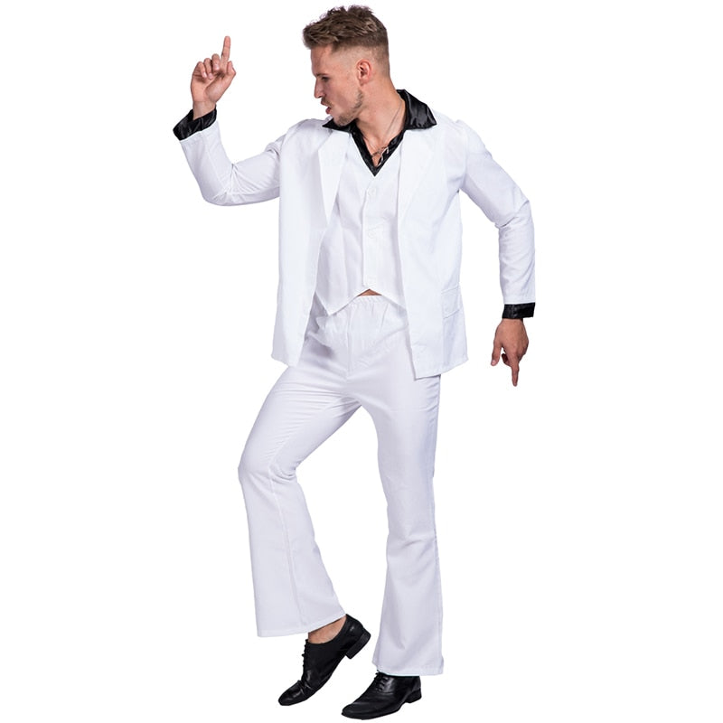 eguisement-Homme-Disco-Blanc