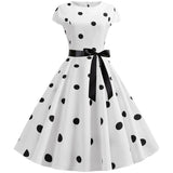 robe-annee-80-blanche-a-pois