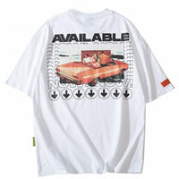 t shirt automobile vintage blanc