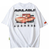 t shirt automobile vintage blanc