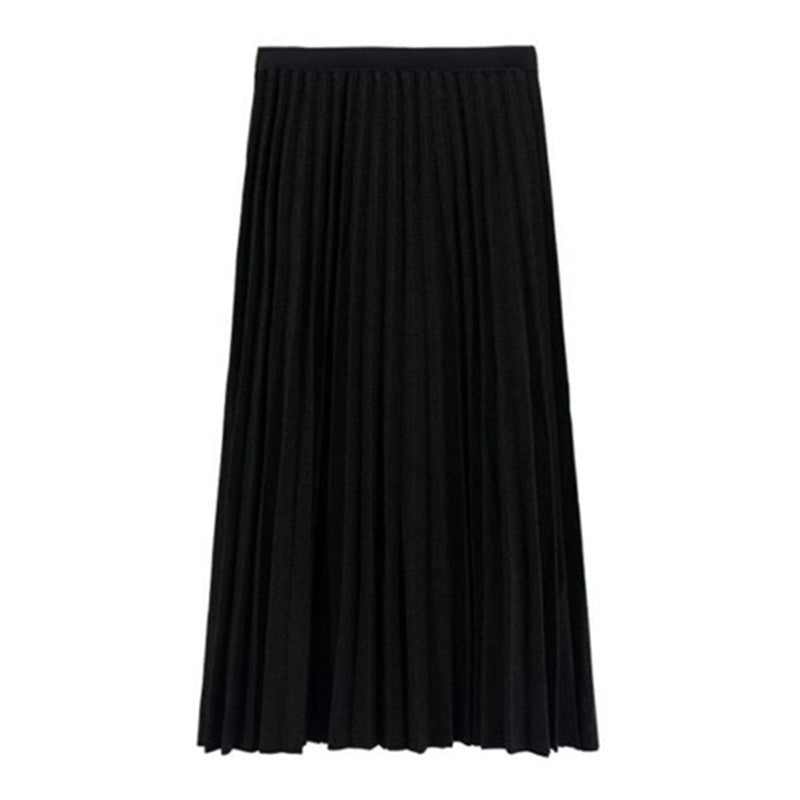Jupe-Longue-Taille-Haute-Hiver-noire