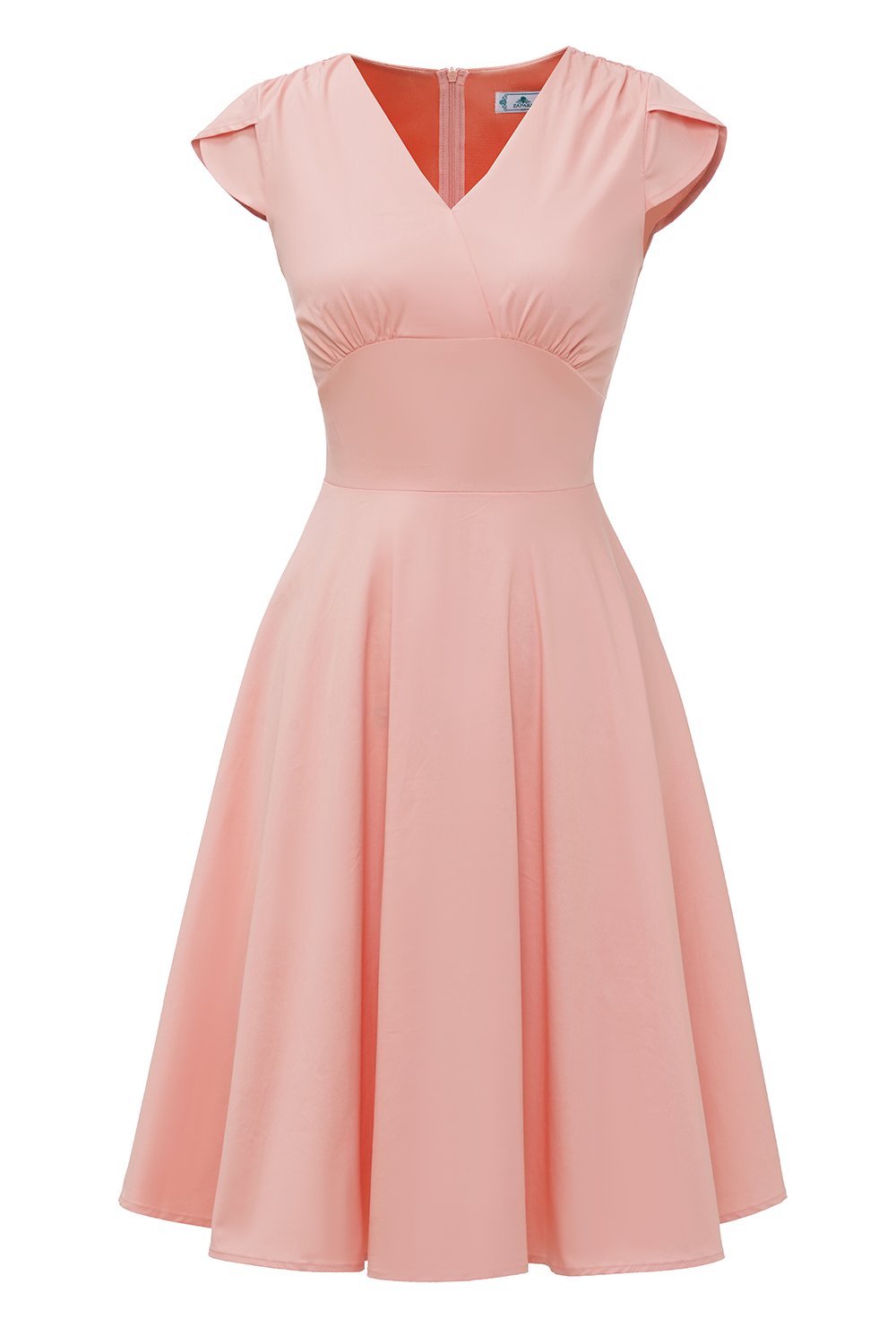 robe-annee-80-rose-avec-col-en-coeur
