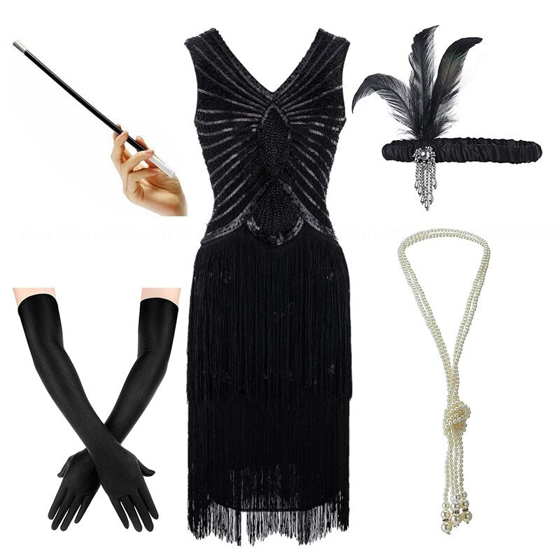 Robe-Charleston-Noire-Grande-Taille