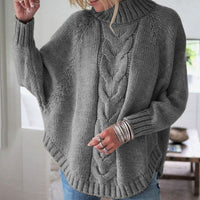 Pull-Col-Roulé-Torsadé-Femme