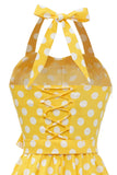 robe-annee-80-a-pois-jaune-pin-up