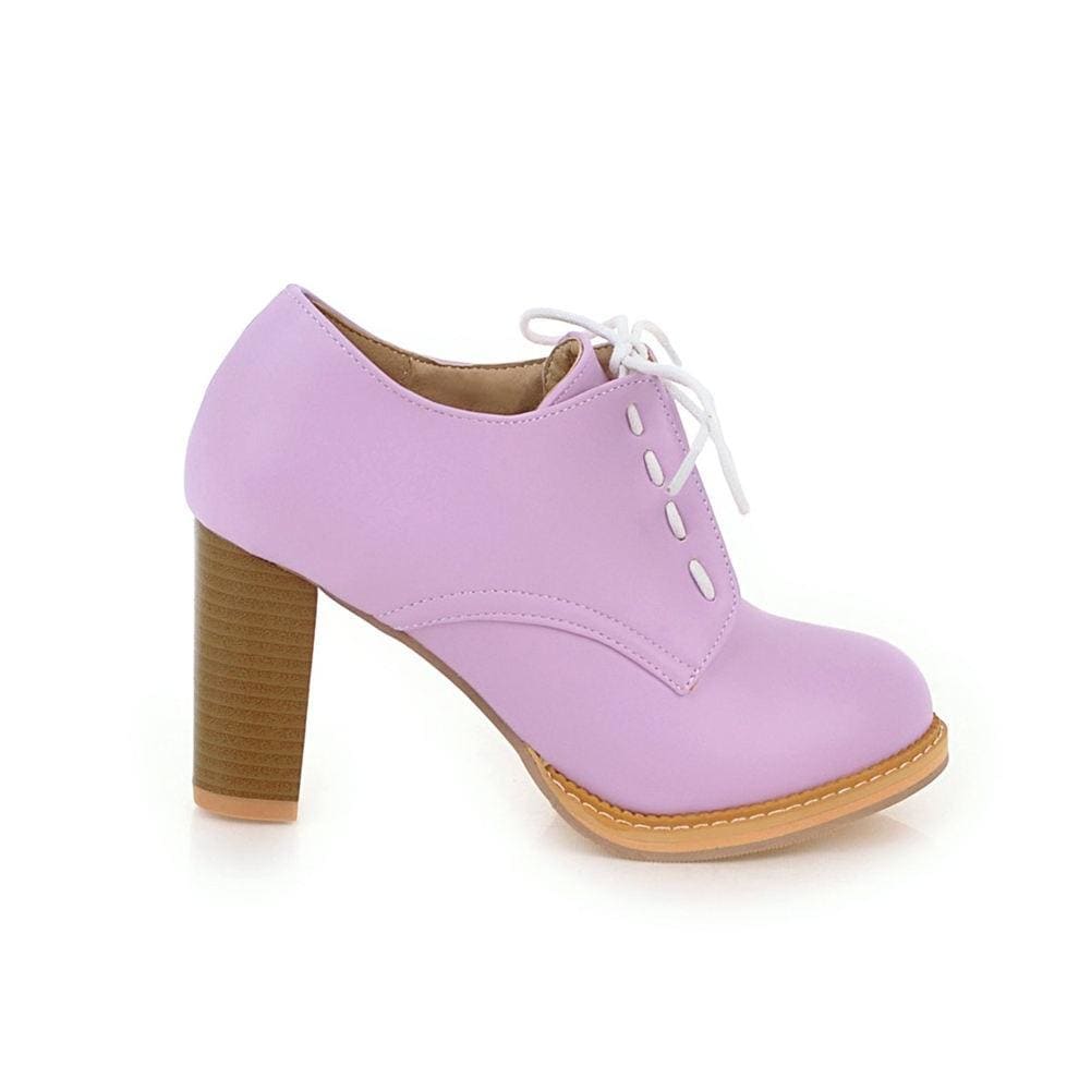 chaussures-annee-80-derbies-roses-talons