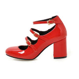 chaussures-annee-80-t-strap-rouge