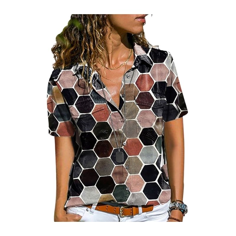    chemise-manche-courte-vintge-femme