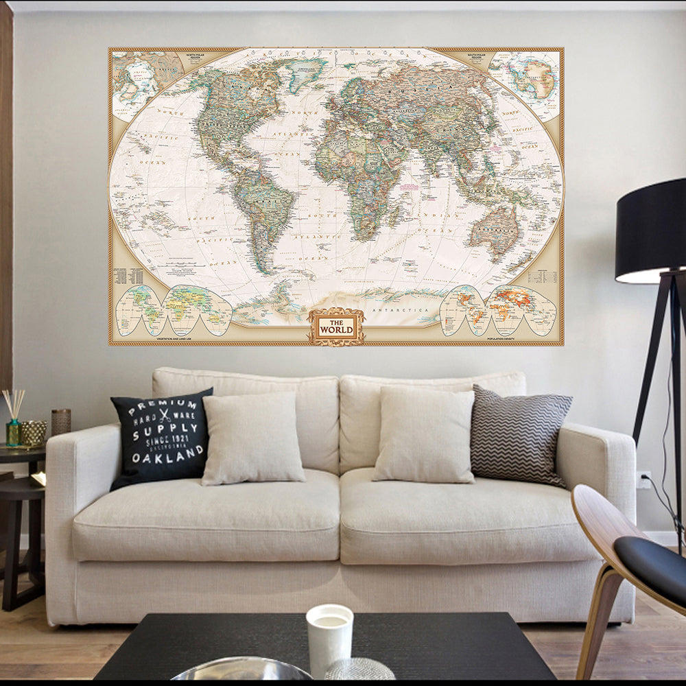 affiche-carte-du-monde-vintage